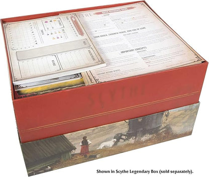 The Broken Token Game Organizer Compatible with Scythe Legendary Expansion - Wooden Game Organizing Box with Multiple Trays