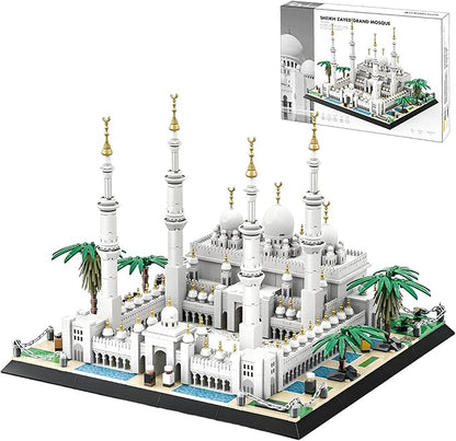 Sheikh Zayed Mosque Building Blocks Set Architectural Landmark Model Kit for Adults &amp Kids Collectible Display &ampEducation Toy Gift