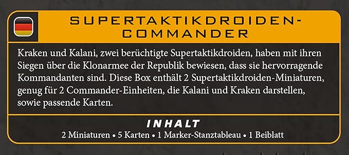 Asmodee Star Wars: Legion Super Tactical Droid Commanders - Separatist Alliance Leader Expansion Tabletop Miniatures Game Strategy Game for Kids and Adults Ages 14+ 2 Players 90 Min Playtime