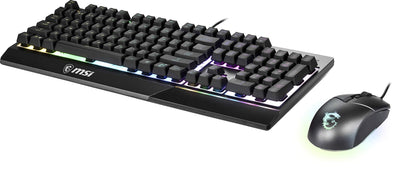 MSI Vigor GK30 Combo, 6-Zone RGB GK30 Gaming Keyboard & GM11 Gaming Mouse, Water Repellent & Splash-Proof, 5000 DPI