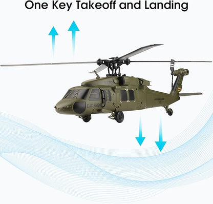 WLtoys K170 RC Helicopter 4CH 2.4GHz Fixed-Wing Aircraft RTF with 6-Axis Gyro One-Key Stunt &amp Altitude Hold Crash-Resistant Outdoor/Indoor Helicopter for Beginner Teens Adults