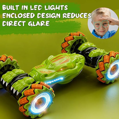 Gesture Sensing RC Stunt Car - Birthday for Boys 6 7 8-12 13 14+ Year Old 360 Rotating 4WD Twist Toys Hand Controlled &amp Remote Control with Light &amp Music