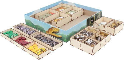 The Broken Token Game Organizer Compatible with Horizons of Spirit Island - Wooden Game Organizing Box with Multiple Trays