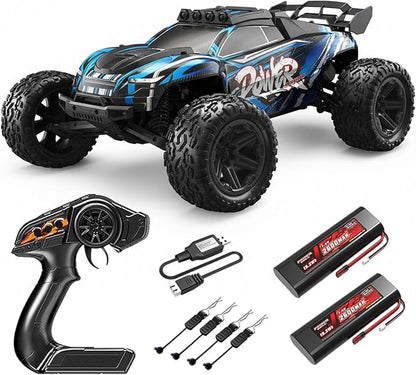 1:8 All Terrain Off Road RC Car 50KM/H Racing Drifting Climbing Monster Truck 2.4Ghz Remote Control LED Lights 2 Rechargeable 2600mAh Batteries Birthday