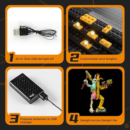 LIGHTAILING Light for Lego-77072 Peely-Bone - Led Lighting Kit Compatible with Lego Building Blocks Model - NOT Included The Model Set