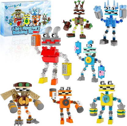 7-in-1 Singing Monsters Building Blocks 7 Packs My Music Game Monster Friends Building Set Game Action Figure Building Toys for Boys and Girls Adults 639 PCS