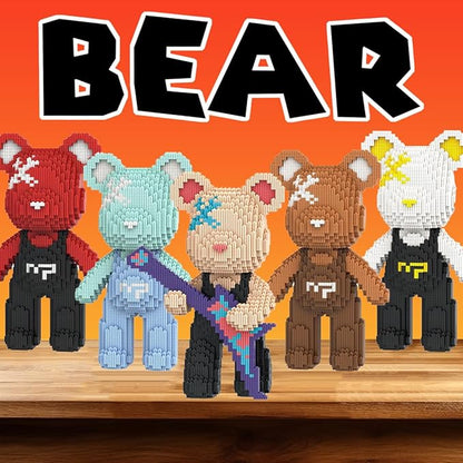 TK Teddy Bear Micro Building Blocks Set(4500Pieces) Winktoys Christmas Bear Building Blocks Gift for Adult and Kid