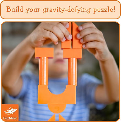 FoxMind Games: Equilibrio Spatial Logic and Dexterity Game Build Gravity Defying Structures 60 Smart Puzzles to Work Through 6 Levels of Complexity Develops STEM Skills 1+ Players for Ages 5+
