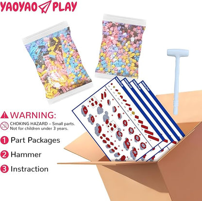 Jinx Violent Bear Building Blocks (5450 PCS) 3D Micro Animal DIY Bear Building Blocks for Adults &amp Teenager Creative Toys Ideal Gift for Family &amp Friends
