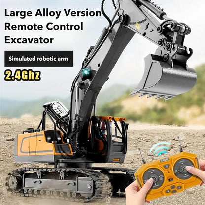 Mudsterz - Mudsterz Trucks Mudsterz Excavator 2.4GHz RC Construction Vehicle with Cool Lights and Real Sounds Realistic Engineering Design Metal Parts Little Builders Big Action (A2+B2)