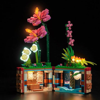 LED Light Kit Compatible with Lego Moana's Flowerpot - No Models Only Light Creative Lighting Set Accessories Compatible with Lego 43252 Moana's Flowerpot Set