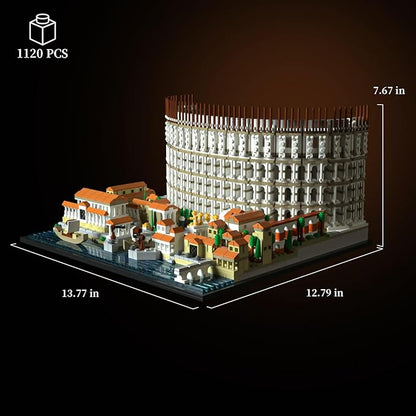 Givenni Architecture The Roman Colosseum Building Sets Collectible Model for Adults Home Décor Model Building Kit Creative DIY Activity Famous Landmarks Collection (3989Pieces)
