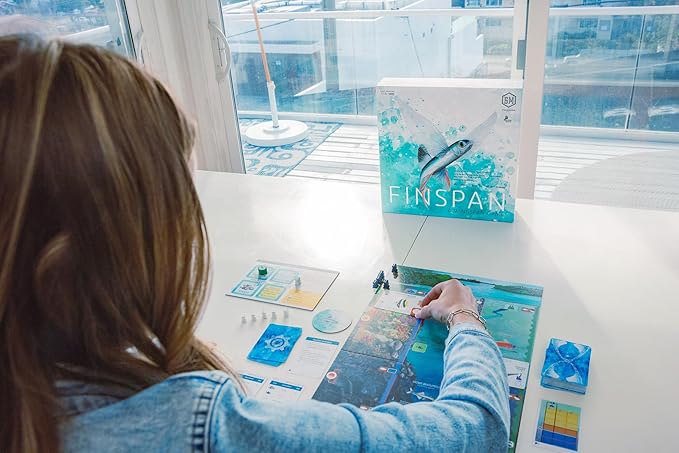 Stonemaier Games: Finspan - A Wingspan Game by David Gordon &amp Michael O’Connell | A Relaxing Strategy Board Game About Collecting Fish and Ocean Diving for Adults and Family | 1-5 Players 60 Mins