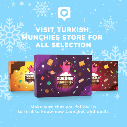 Midi International Snack Box | Premium Exotic Foreign Snacks | Unique Snack Food Gifts Included | Light Blue Space Theme | Candies from Around the World | 12 Full-Size + 1 Bonus Snacks