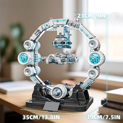 Magnetic Levitation Orbital Station Spaceship Building SetSci Fi Space Building Blocks for Enthusiasts Adult Spaceship Model Creative Gifts
