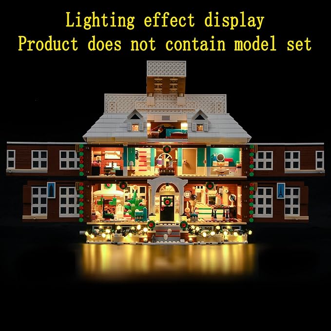 LED Light Kit Compatible with Lego Ideas Home Alone - Lighting Set for Ideas 21330 Building Model (Model Set Not Included)