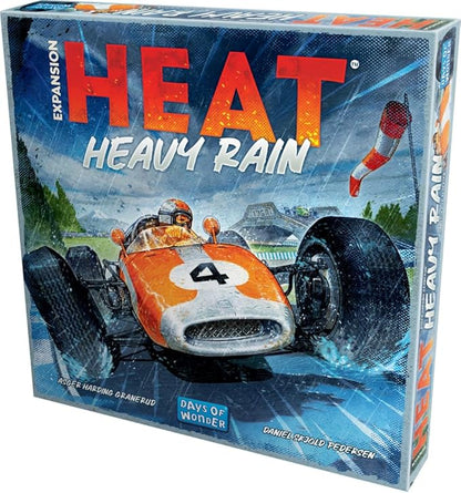 Asmodee Heat: Heavy Rain Board Game Expansion - New Japan &amp Mexico Tracks Intense Car Racing Strategy Game Fun Family Game for Kids &amp Adults Ages 10+ 1-7 Players 60 Min Playtime