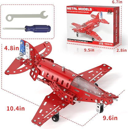 Lucky Doug STEM Building Projects Model Airplane Set - Building Toys for Kids Ages 8-12 Assembly Science Kit for Boys 7 8 9 10 11 Years Old