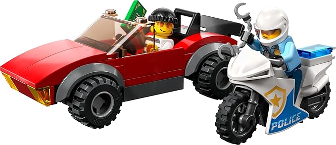 LEGO City Police Bike Car Chase 60392 Toy with Racing Vehicle &amp Motorbike Toys for 5 Plus Year Olds Kids Gift Idea Set Featuring 2 Officer Minifigures