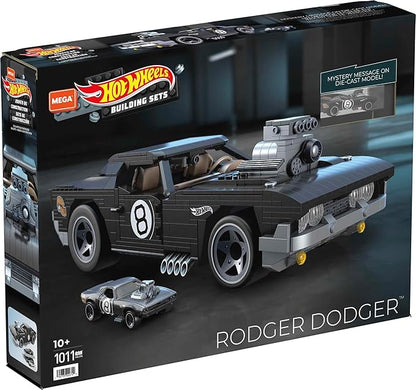 Mega Hot Wheels Rodger Dodger Racecar Building Set with 700 Pieces Toy Gift Set for Adult Builders