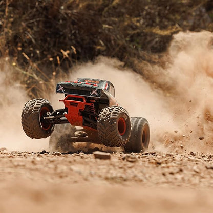 ARRMA RC Truck 1/10 Quake 223S 2WD RTR (Battery and Charger Not Included) Brushless Monster Truck Red ARA3537T1