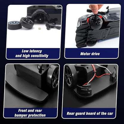 RC Drift Car 1:16 Scale Remote Control Car 2.4GHz 4WD 40KM/H High Speed RC Racing Car with Headlight Drifting Tires and Racing Tires for Adults Kids
