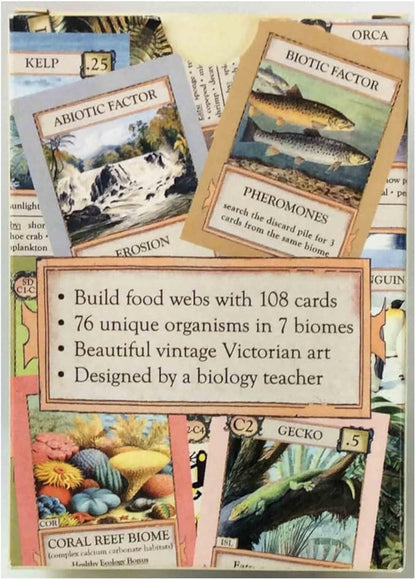 Ecologies: Hidden Habitats - Use Science to Build Food Webs in 7 Biomes - Beautiful Vintage Nature Art for The Classroom or Game Night