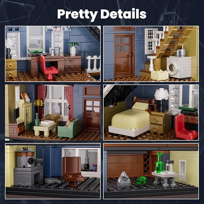 Shame House Building Blocks Gallagher House TV Series Frank Fiona Creative Toys Set Compatible with Lego Gift Decor for Fans 18+ Adult(1058 PCS)