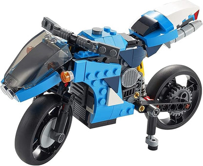LEGO Creator 3in1 Superbike 31114 Toy Motorcycle Building Kit Makes a Great Gift for Kids Who Love Motorbikes and Creative Building New 2021 (236 Pieces)