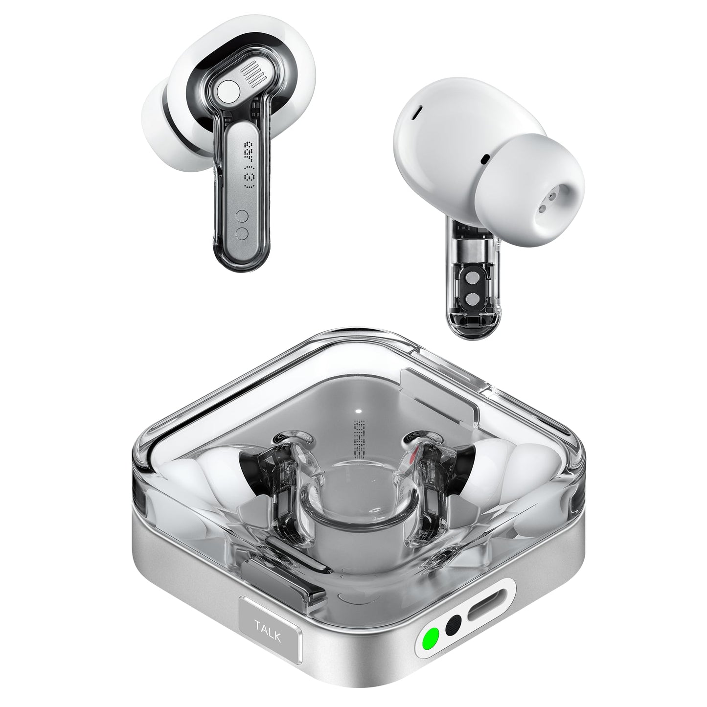 Nothing Ear (3) Wireless Earbuds Super Mic 45dB Hybrid Active Noise Cancelling Bluetooth Headphones Hi-Res 6 Mics, 12mm Dynamic Bass Boost, Dual Connect ANC Sport Ear Buds for iPhone Android, White