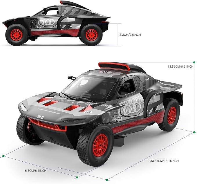 RASTAR Remote Control Car 1/14 Audi RS Q e-Tron E2 Rally Off-Road RC Sports Race Car Audi Toy Vehicle for Kids