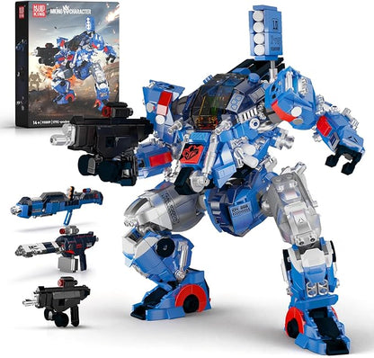 Mould King Mech Building Blocks Set for Adults Science Fiction Robot Model Building Kit with Multiple Weapons Battle Military Style Warrior Collectible for Man (1792 Pieces)