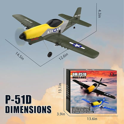 RC Plane3 Channel RC Jet Plane with 2.4GHz Remote Control 6-Axis Gyro Drone for Kids 8-12 &amp Adults Beginner-Friendly Outdoor Remote Control Airplane Rechargeable Battery Easy to Fly