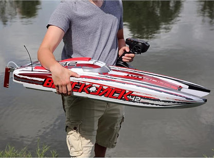 Pro Boat RC Blackjack 42 8S Brushless Catamaran RTRBattery and Charger Not Included White/Red PRB08043T2