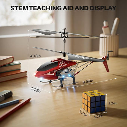 SYMA S107H-E RC Helicopter for Kids 8-12 and Beginners Remote Control Helicopter with Altitude Hold 2 Speed Modes Whole Alloy Toy for Boys Girls Indoor Gift