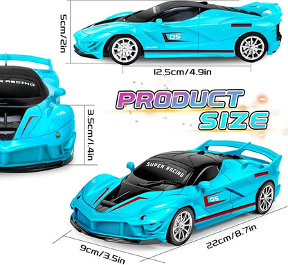 2 Pack Pink Blue Remote Control Car Toys for Kids Boys Girls Rc Cars Toy Vehicle with Headlight &amp Controller Rc Racing Car for Boys Girls Age 3 4 5 6 7 8 Birthday (Blue+Pink)