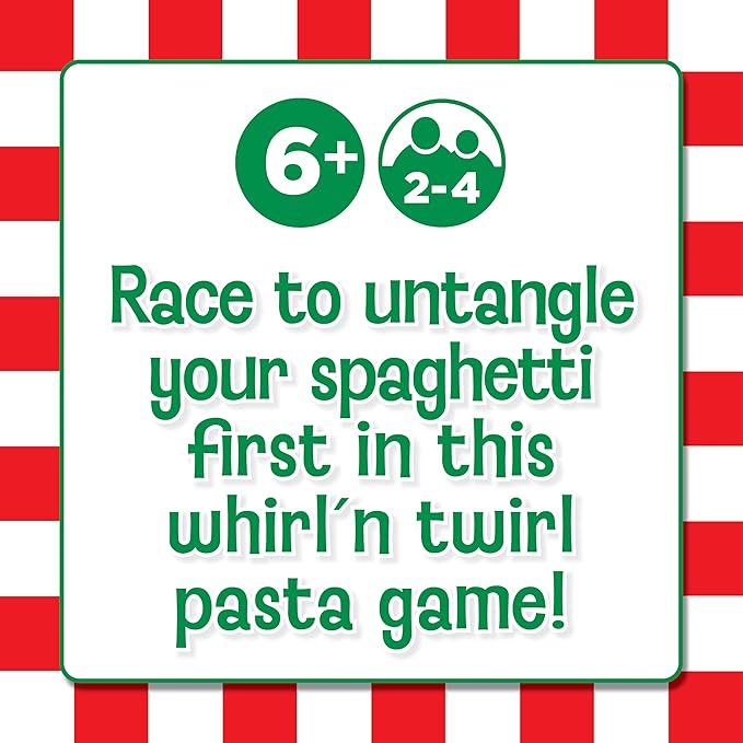 Ready Set Spaghetti Board Game – Kids Games Family Game Multi-Player Board Games for Family Night Preschool Toys Hand-Eye-Coordination Game Ages 6+