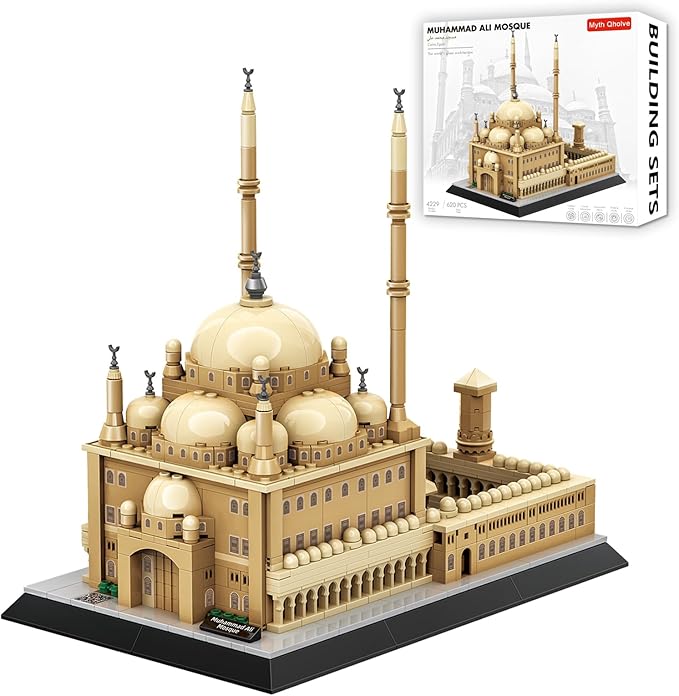 Egypt Mohammed Ali Mosque Building Blocks Cairo Landmark Architecture Model for Adults and Kids Creative Construction Set for Collectors &amp History Lovers