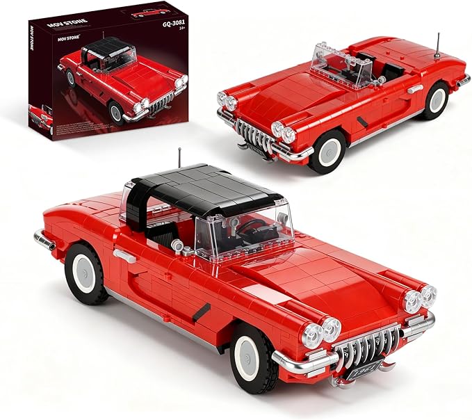 Car Model Building Set Compatible with Lego Car 1285 PCS Removable Roof Design Steering Linkage System Creative Building Toy Halloween Decoration for Teens &amp Adults 14+
