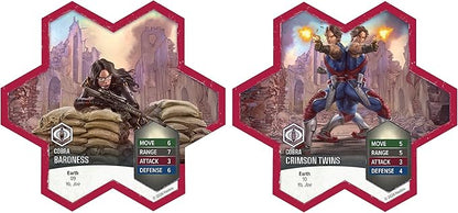 Renegade Game Studios GI Joe Heroscape Strike Forces Army Expansion - 4 Heroes 2 Squads Tactical Glyphs