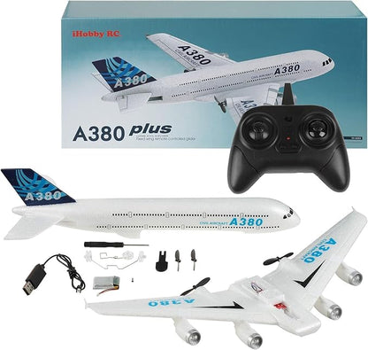RC PlaneAirbus A380 Remote Control Airplane Ready to Fly 2 Channels RC AirplaneRemote Control Plane for Kids Boys Children Adults Beginners