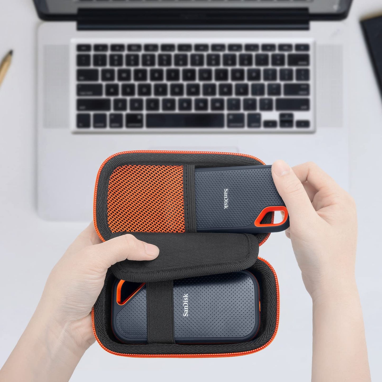 Yinke Hard Case for SanDisk Extreme Pro/SanDisk Extreme Portable External SSD 500GB 1TB 2TB, Travel Case Protective Cover Storage Bag