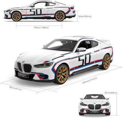 RASTAR BMW RC Car 1/14 BMW 3.0 CSL RC Car BMW Remote Control Toy Car for Kids White 2.4G
