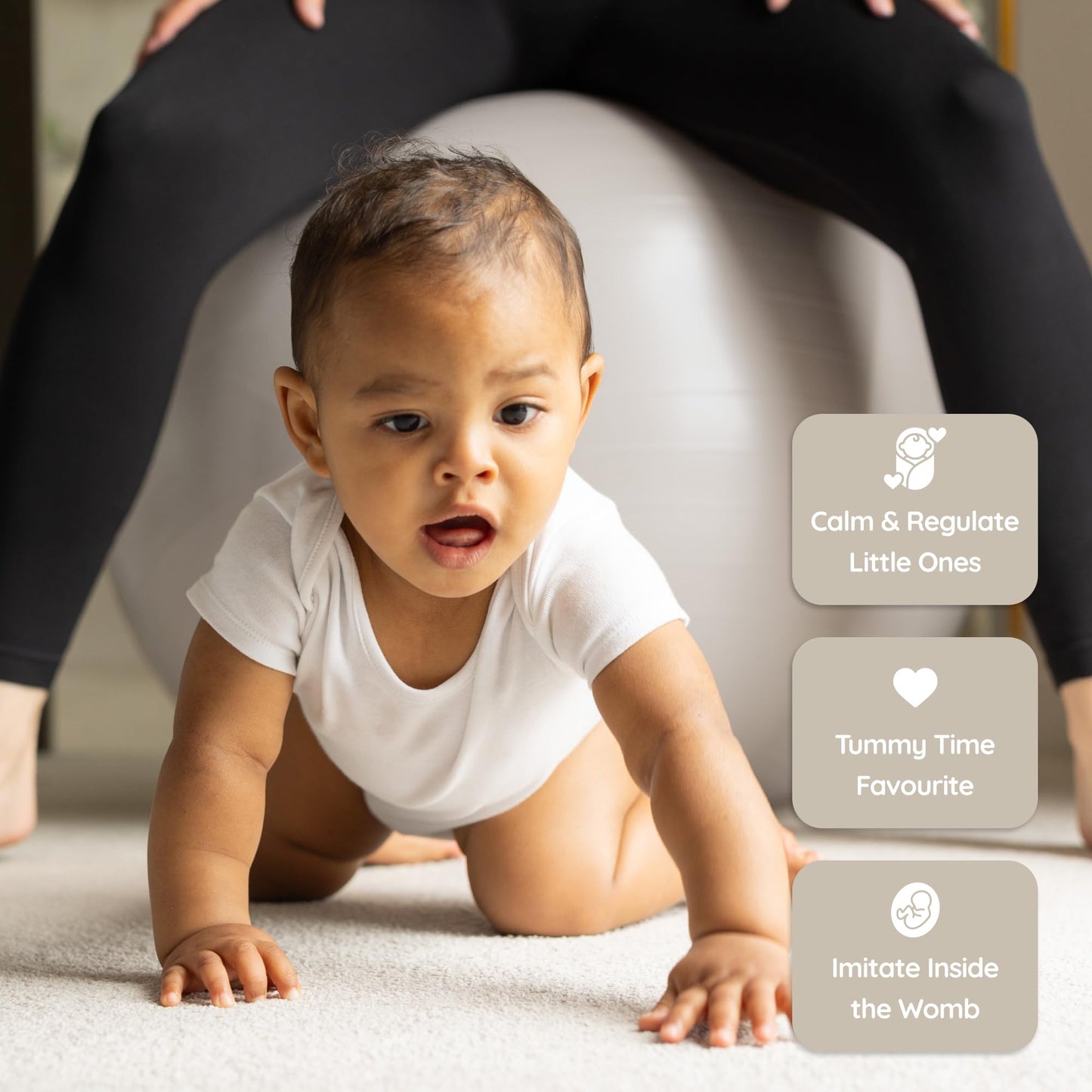 BABYGO Birthing Ball - Pregnancy Yoga Labor & Exercise Ball & Book Set Trimester Targeting, Maternity Physio, Birth & Recovery Plan Included Anti Burst Eco Friendly