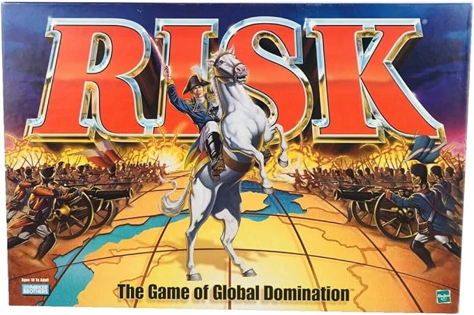 Parker Brothers Risk 1998 Board Game with Army Shaped Pieces