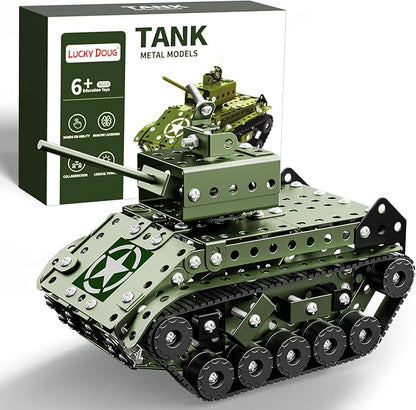 Lucky Doug STEM Building Projects Model Army Tank Set - 284 Pieces STEM Project Building Toys for Kids Ages 8-12 Assembly Science Kit Educational Toys Gift for Kids Boys 7 8 9 10 11 12-16 Years Old