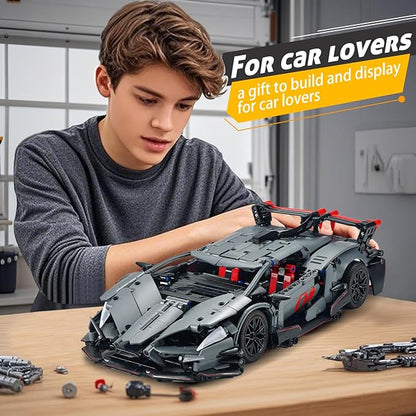 Sports Car Building Sets for Adults -1:14 Technic Cars Building Block Toy Decor Model Valentine's Day Gift for BoyfriendBirthday Gift for Racing Car Fans and Boys Age 8 10 12 14 Year Old