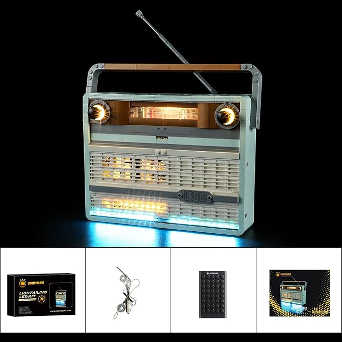 LIGHTAILING Light for Lego-10334 Retro Radio - Led Lighting Kit Compatible with Lego Building Blocks Model - NOT Included The Model Set