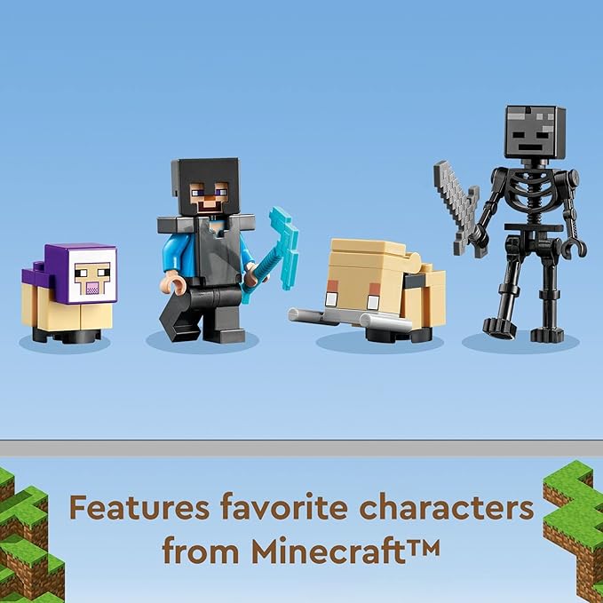 LEGO Minecraft The Ruined Portal Building Toy 21172 with Steve and Wither Skeleton Figures Gift Idea for 8 Plus Year Old Kids Boys &amp Girls