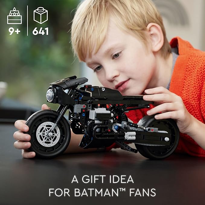 LEGO Technic The Batman – BATCYCLE Set 42155 Collectible Toy Motorcycle Scale Model Building Kit of The Iconic Super Hero Bike from 2022 Movie